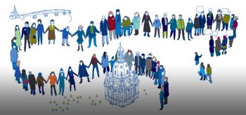 Hand in Hand: Menschenkette am 13. Februar