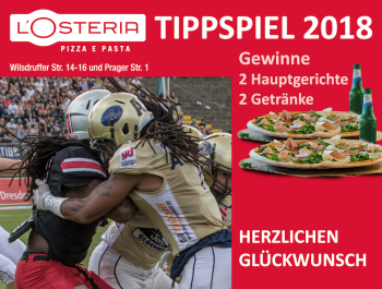Glückwunsch zum L'Osteria Tippspiel!